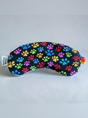 Rainbow Paw Print Theme Sleep Mask for Kids